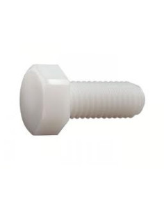 Parafuso de metais cabeça hexagonal M8X8 natural nylon