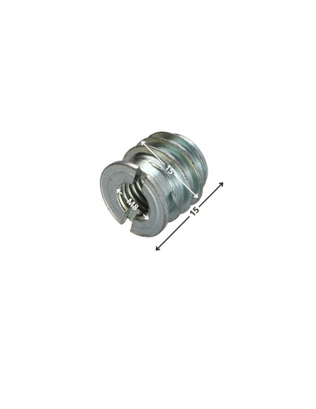 Parafuso Inserção auto-roscante de rosca M8 15X15 Aço zinco branco