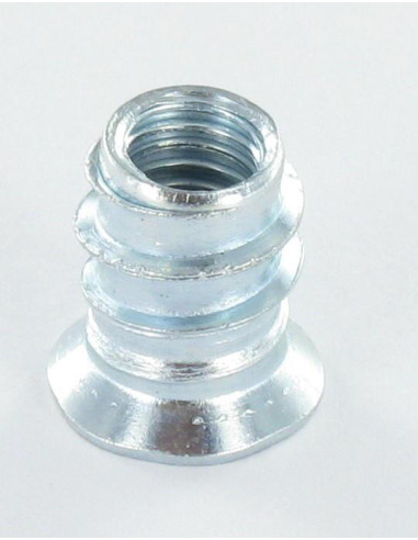 Porca chave de 6 M6 12X13 Aço zinco branco - Parafuso Express