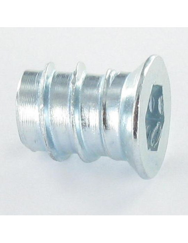 Porca chave de 6 M6 12X13 Aço zinco branco - Parafuso Express