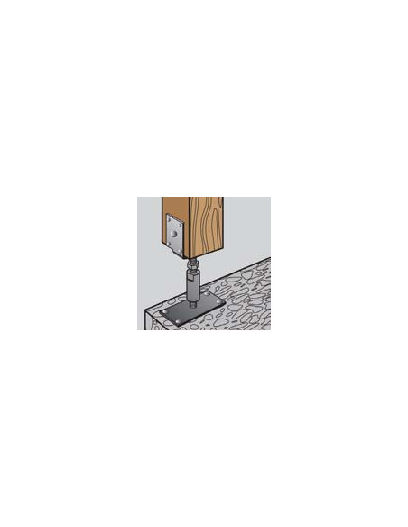 Postbasis ajustável 80x160 forte resistência à corrosão Aço galvanizado a quente