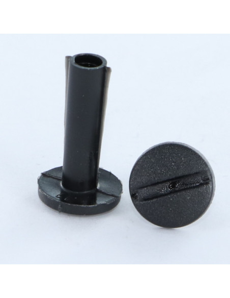 Parafuso de rebite M6X25 diâmetro Tubo 8 náilon preto 2 peças macho fêmea