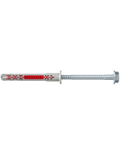 Bucha DUOXPANF cabeça hexagonal 8X100 Fischer FUS Aço zinco branco