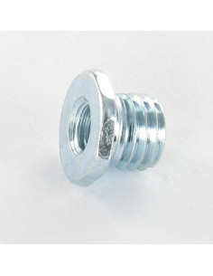 Bucha roscada M12X12,5 interior M8 Aço zinco branco