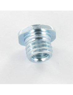 Bucha roscada M12X12,5 interior M8 Aço zinco branco 2