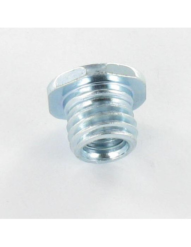 Bucha roscada M12X12,5 interior M8 Aço zinco branco