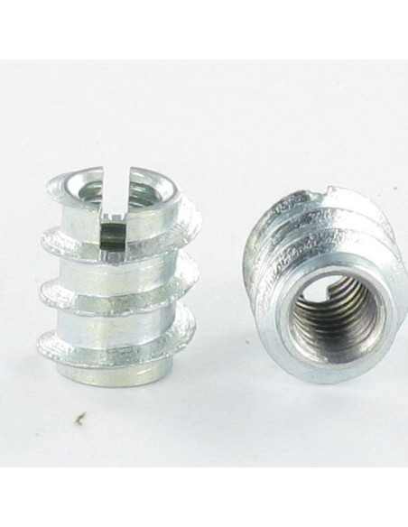 Inserto sulcada Aço zinco branco M8 15X13 - Parafuso Express