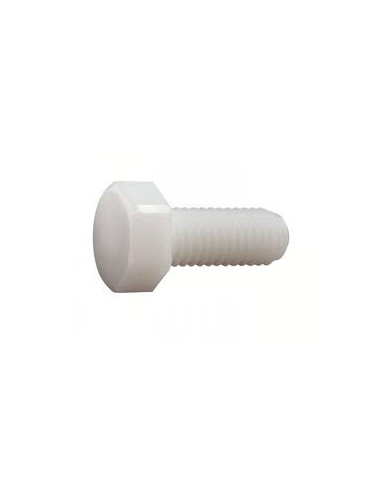 Parafuso de metais cabeça hexagonal natural nylon poliamida 6.6 M12X20