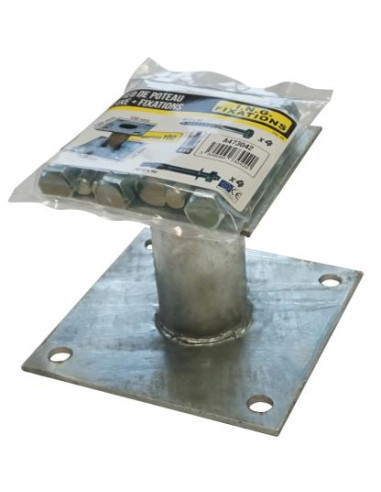 Postbasis fixo com CONEXÕES 140X140 forte resistência à corrosão Aço galvanizado a quente