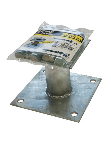 Postbasis fixo com CONEXÕES 140X140 forte resistência à corrosão Aço galvanizado a quente