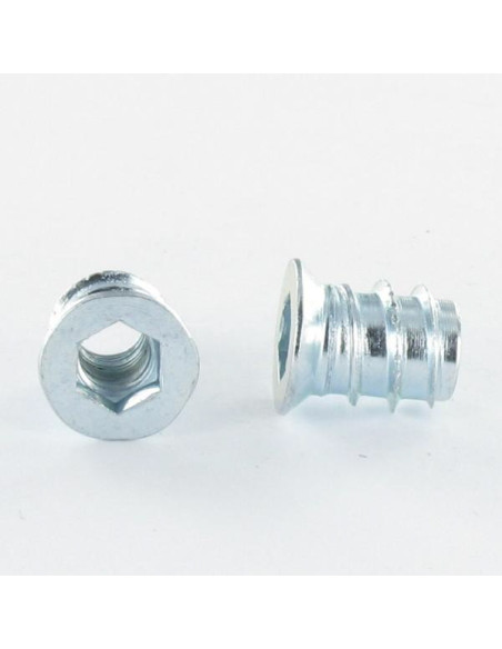 Porca chave de 8 M8 14X15 Aço zinco branco - Parafuso Express