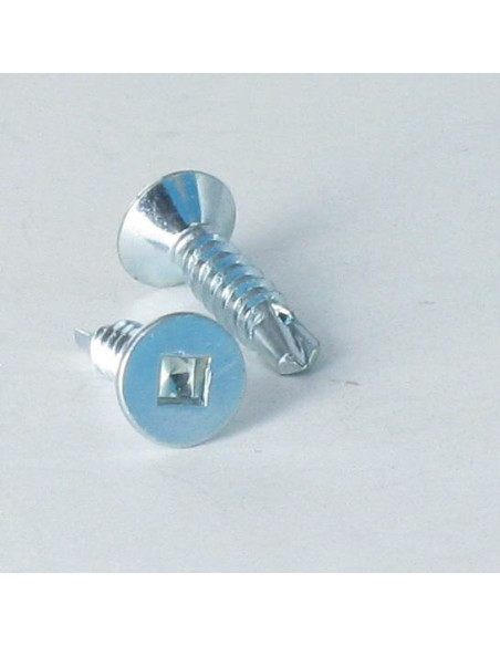 Autoperfurante cabeça fresada EMP quadrado Parafuso com Cabeça com Fenda quadrada 2 4,8X50 Aço zinco branco