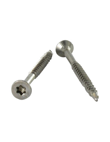 Parafuso de madeira aglomerado autoperfurante cabeça fresada dentado 4,5X35 TORX T20 Aço inoxidável A2