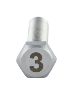 Parafuso de metais cabeça hexagonal 8X35 Aço inoxidável A4 Gravação FIGURA 3 2