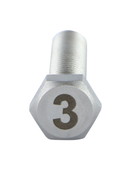 Parafuso de metais cabeça hexagonal 8X35 Aço inoxidável A4 Gravação FIGURA 3