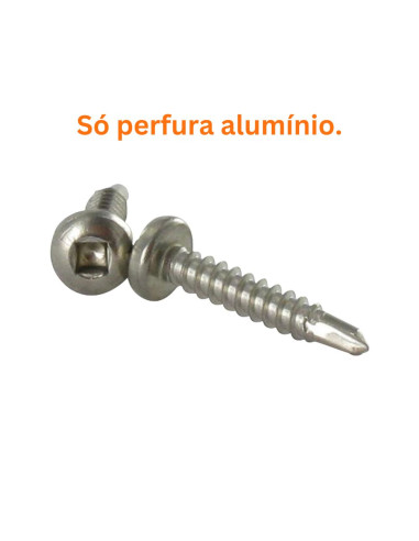 Autoperfurante cabeça cilíndrica quadrado 3,9 x 38 Parafuso com Cabeça com Fenda quadrada 1 Aço inoxidável A2