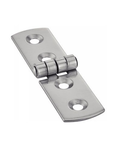 Dobradiça Tipo G 4 orifícios Aço inoxidável A2 75X20