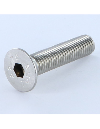 Parafuso de metais Aço inoxidável A2 cabeça fresada hexagonal oca FHC chave de 8 M12X50 rosca total