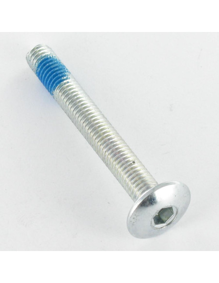 PARAFUSO cabeça de cogumelo M6X40 chave de 4 Aço zinco branco Freio roscado