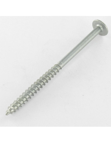 Parafuso de madeira aglomerado cabeça de cogumelo 6X70 roscado sobre 50 TORX T30 Aço zinco branco 200 Horas de