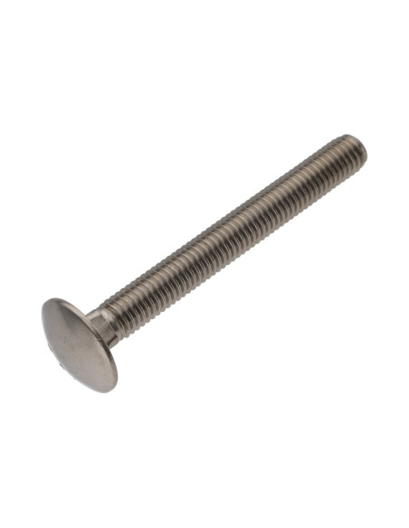 Parafuso cabeça redonda gola quadrada Aço inoxidável A2 M5X80 rosca total