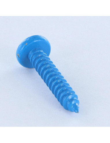 Parafuso de chapa Aço inoxidável A2 cabeça abaulada larga Pozi 4,8X25 azul RAL5012