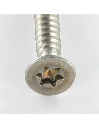 Parafuso de chapa cabeça fresada 4,8X25 Aço inoxidável A2 TORX T25