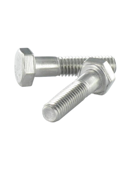Corpo de parafuso cabeça hexagonal 1/4X 2" rosca parcial UNC ou equivalente BSW passo inglês Aço inoxidável A2