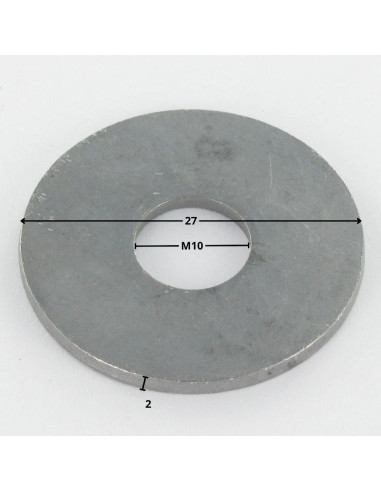 Rondela liso M10X27X2 L forte resistência à corrosão Aço galvanizado a quente