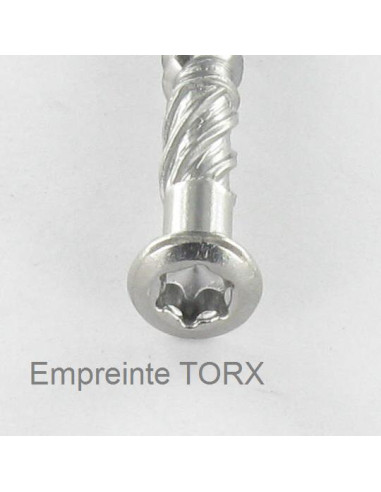 Parafuso de terraço pico cut TEKOR cabeça fresada de panela TORX T25 5X80 cut ponto antifenda tipo 17 Aço