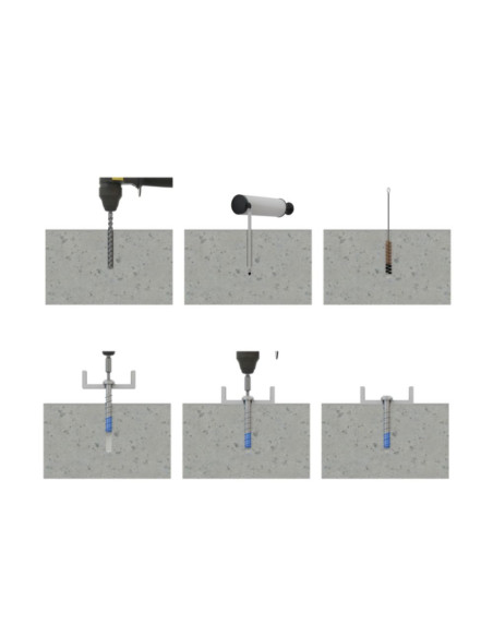 Parafuso de betão cabeça cilíndrica TORX T40 8X80 Bimetal