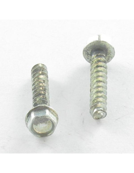 Parafuso de madeira aglomerado cabeça hexagonal flange com gola 3,5 x 20 sem ponta Chave 5,5 Aço zinco branco