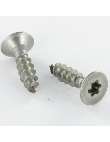 Parafuso de madeira aglomerado Aço inoxidável A2 cabeça fresada 3,5 x 25 rosca total TORX T10