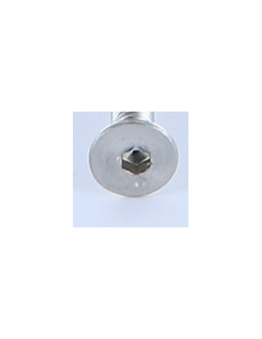 Parafuso de metais cabeça fresada hexagonal oca FHC chave de 2 M3X40 rosca total Aço inoxidável A4 microparafusos