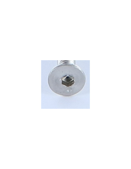 Parafuso de metais cabeça fresada hexagonal oca FHC chave de 2 M3X40 rosca total Aço inoxidável A4 microparafusos