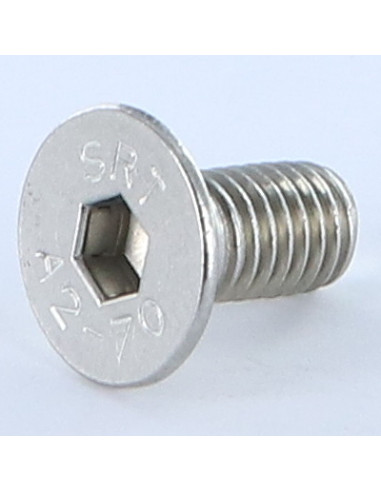 Parafuso de metais Aço inoxidável A2 cabeça fresada hexagonal oca FHC chave de 4 M6X20 rosca total
