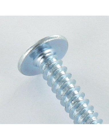 Parafuso de chapa cabeça de cogumelo Pozi 3,5 x 25 Aço zinco branco