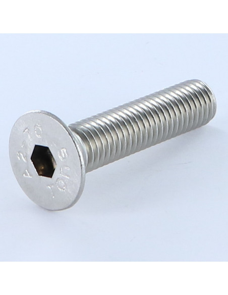 Parafuso de metais Aço inoxidável A2 cabeça fresada hexagonal oca FHC chave de 8 M12X40 rosca total