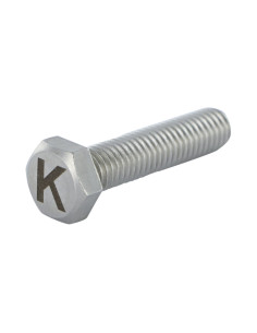 Parafuso de metais cabeça hexagonal 8X35 Aço inoxidável A4 com gravação de letras "K"
