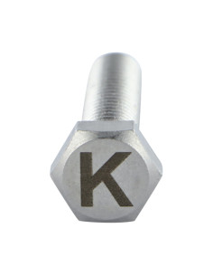 Parafuso de metais cabeça hexagonal 8X35 Aço inoxidável A4 com gravação de letras "K" 2