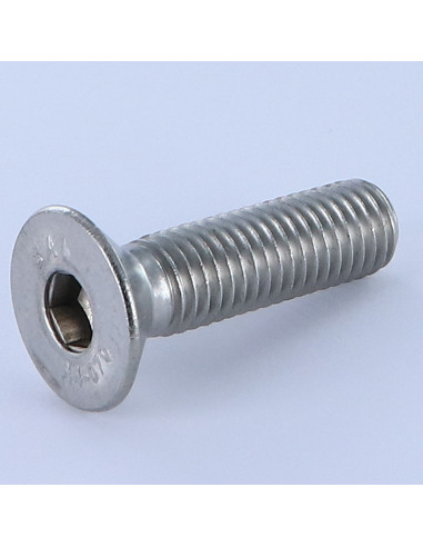 Parafuso de metais cabeça fresada hexagonal oca FHC chave de 8 M12X45 rosca total Aço inoxidável A4