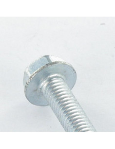 Parafuso autorroscante cabeça hexagonal flange com gola liso M4X6 Aço zinco branco 2
