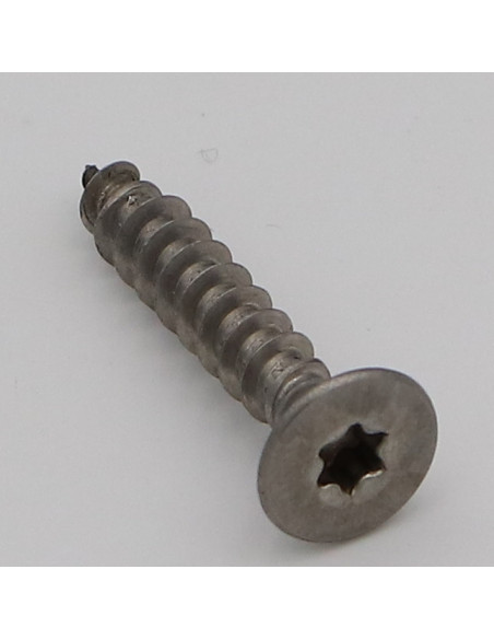 Parafuso de madeira aglomerado cabeça fresada TORX T10 3X35 rosca total Aço inoxidável A2 microparafusos