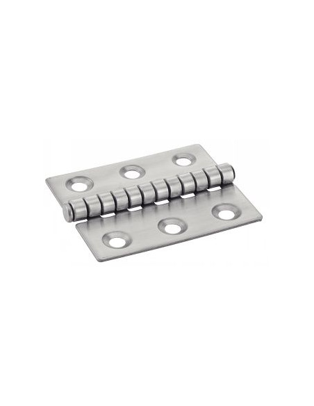 Dobradiça Tipo sulcada 6 orifícios Aço inoxidável A2 50X60