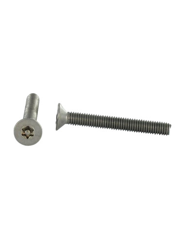 Parafuso de metais Aço inoxidável A2 Seguro cabeça fresada TORX T10 com pino M3X16 microparafusos