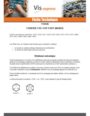 Porca sextavada 3/8 UNC ou equivalente BSW passo inglês Aço inoxidável A2