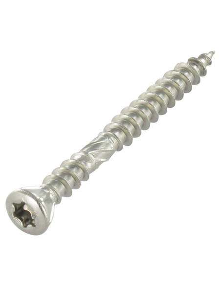 Parafuso de terraço pico cut rosca dupla cabeça fresada TORX T25 5X60 cut ponto antifenda tipo 17 Aço inoxidável