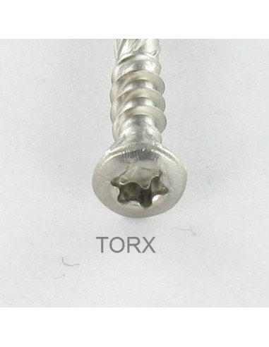Parafuso de terraço pico cut rosca dupla cabeça fresada TORX T25 5X60 cut ponto antifenda tipo 17 Aço inoxidável