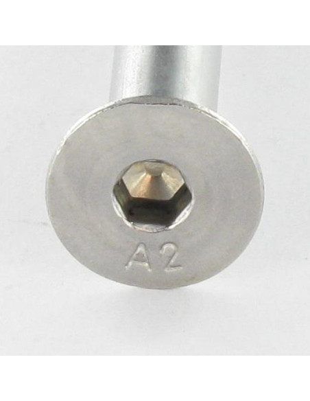 Parafuso de metais Aço inoxidável A2 cabeça fresada hexagonal oca FHC chave de 12 M20X50 rosca total