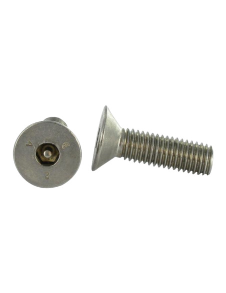 Parafuso de metais Aço inoxidável A2 Seguro cabeça fresada hexagonal oca FHC chave de 6 com pino M10X35